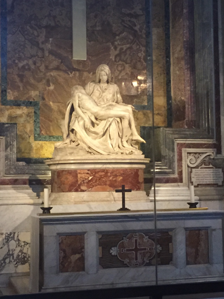 Michaelangelo's Pietà as seen in St. Peter's Basilica